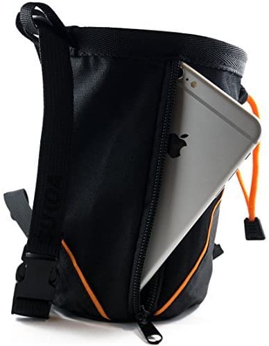 Chalk Bag for Rock Climbing-Bouldering Chalk Bag Bucket with Quick-Clip Belt and 2 Large Zippered Pockets