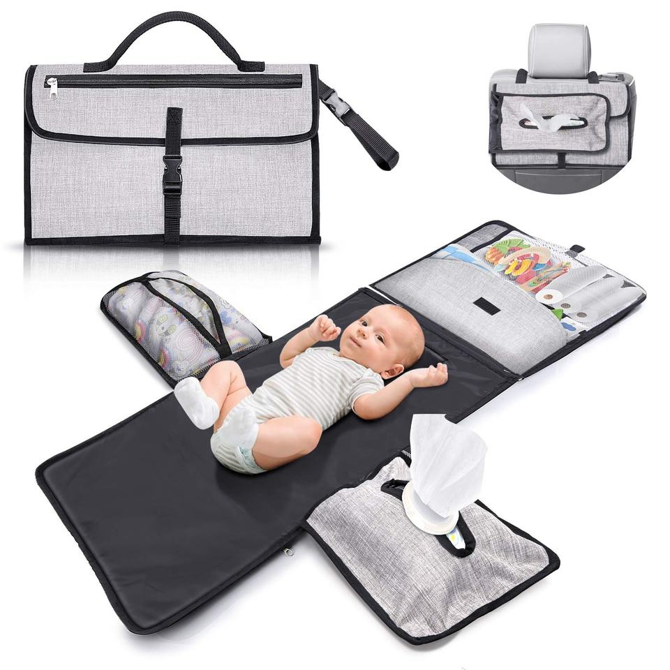 Vedenpitävä RPET Infant Baby Portable Clutch vaipanvaihtotyynyasema