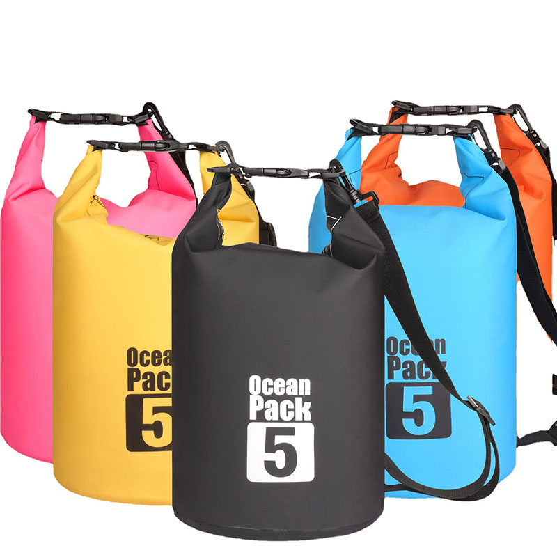 Mochila impermeable de encargo del bolso seco de la lona del PVC del paquete 5L 10L 20L 30L 500D del océano del logotipo del OEM