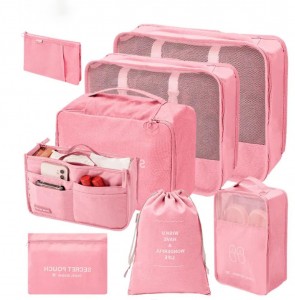 2023 Nuovo design 9PCS Set da viaggio di lusso Combinazione gratuita di cubi di imballaggio a compressione Borsa da viaggio