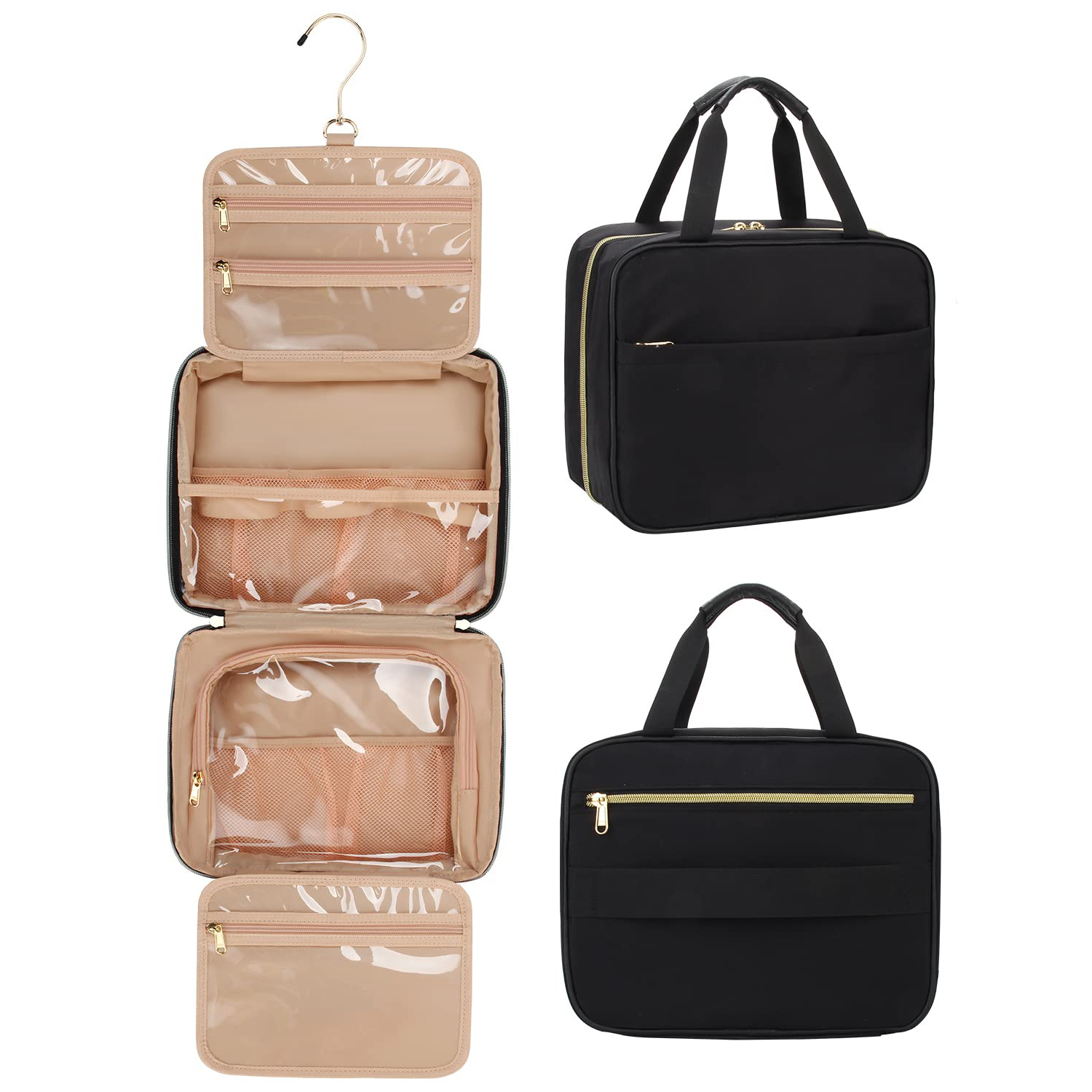 Neceser colgante de viaje, Kit de viaje, organizador de maquillaje cosmético, bolsa de lavado impermeable para mujeres y niñas, Estuche De Viaje para Baño