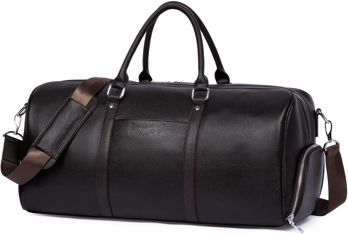 High Quality Leather Travel Duffel Bag Weekender Overnight Bag