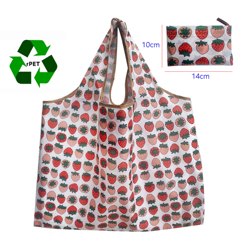El bolso plegable 100% del poliéster amistoso de Eco recicla el bolso que hace compras del bolso de ultramarinos lleva el bolso