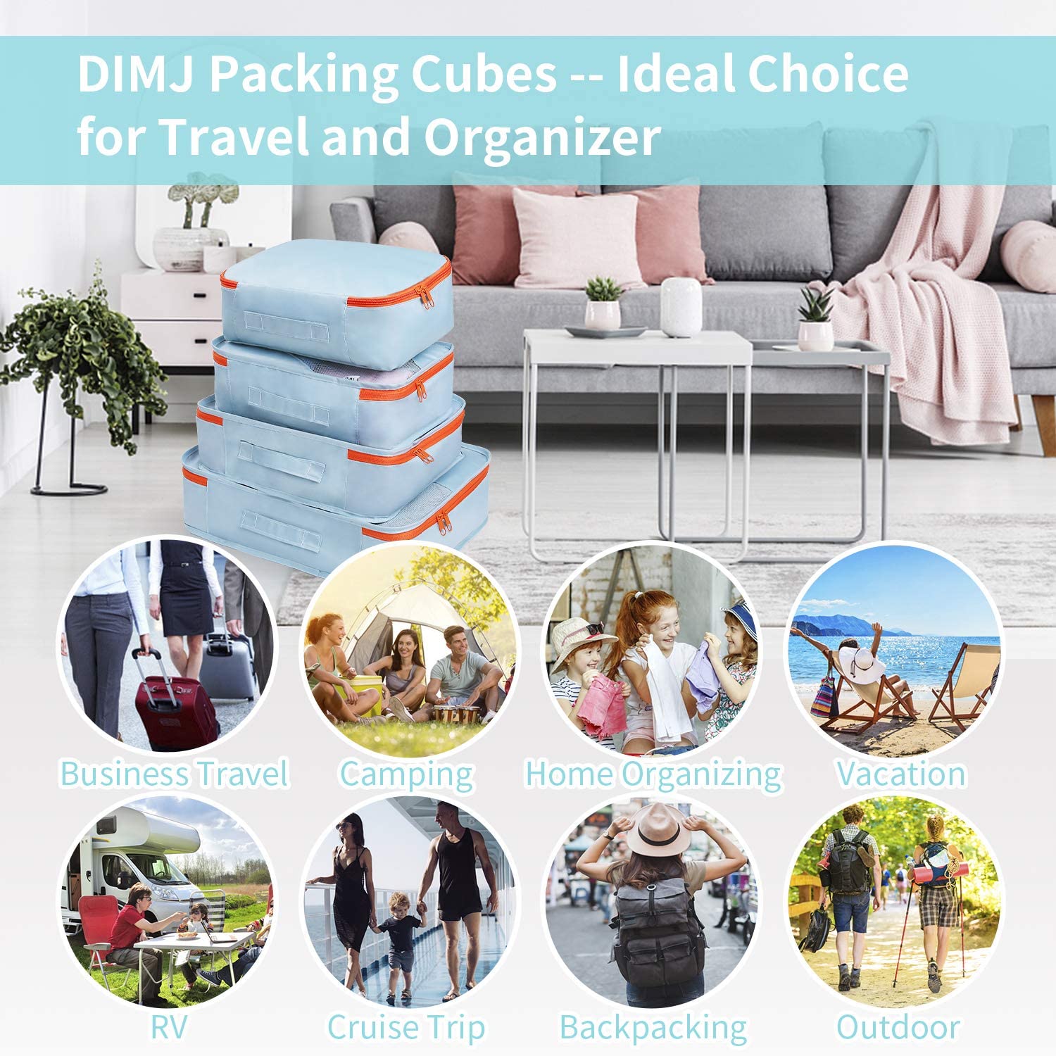 11 Set Packing Cubes Travel Luggage Packing Organizers Lightweight Travel Cloth Storage Bag with Bra Underwear Cube Cosmetics