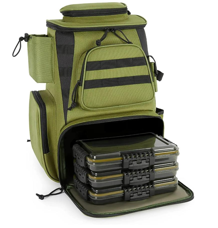 Fishing Backpack Tackle Boxes Waterproof Large Storage Fishing