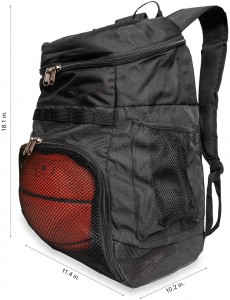 Basketball Backpack with Ball Compartment Sports Bag for Soccer Ball Gym, Outdoor, Travel