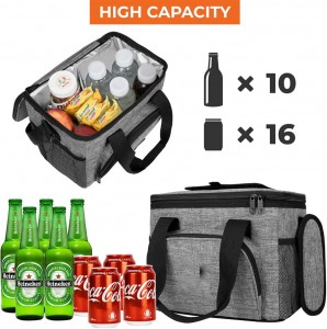 Polyester Cooler Bag Wholesale Insulated Small Cooler Bag for Travel Beach Work CANS Customized 600D Plastic Insulated Ice Box