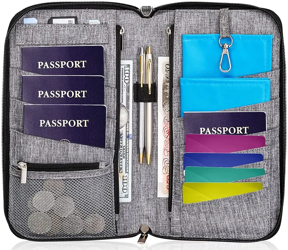 RPET Premium Family Travel Document Organizer Case porta pasaportes familiar Capacious card protect RFID Passport Holder Wallets