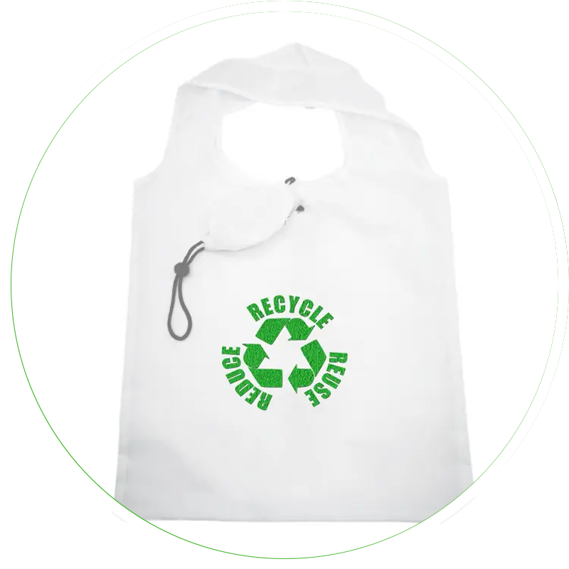 100% リサイクル ポリエステル糸を使用して RPET バッグを製造